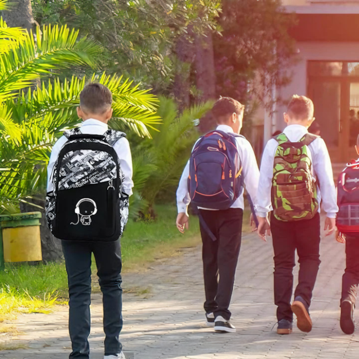 Rucsac Scolar Multifunctional VarioShop® cu Design Fosforescent, Material Rezistent la Apa, Porturi USB si AUX, Bretele Reglabile, Compartiment Laptop, Capacitate 35L, Dimensiuni 43x34x16 cm, Potrivit [4]