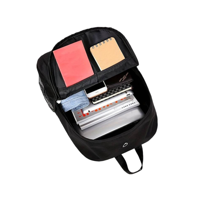Rucsac VarioShop®, port USB, iesire pentru casti, elemente reflectorizante, material impermeabil , bretele reglabile, pentru scoala, serviciu si excursii, 40x32x15 cm, negru [6]