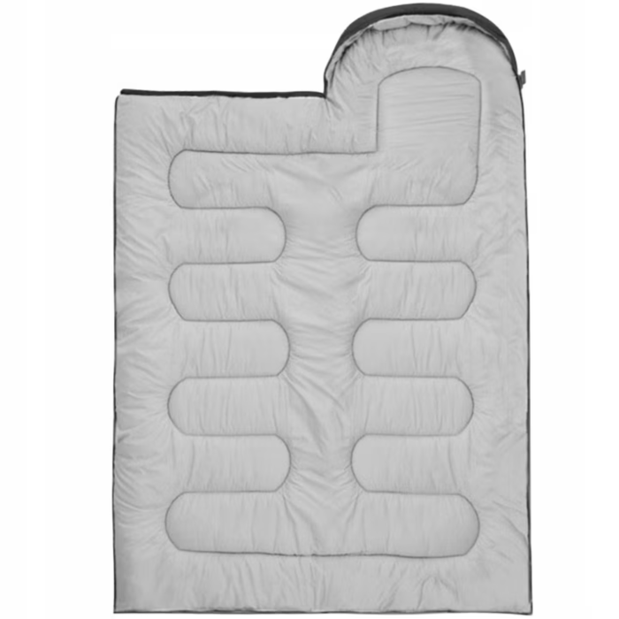 Sac de dormit 2 în 1 VarioShop®, negru, cu glugă și funcție pilotă, 210x75 cm – ideal pentru camping, drumeții și outdoor [8]