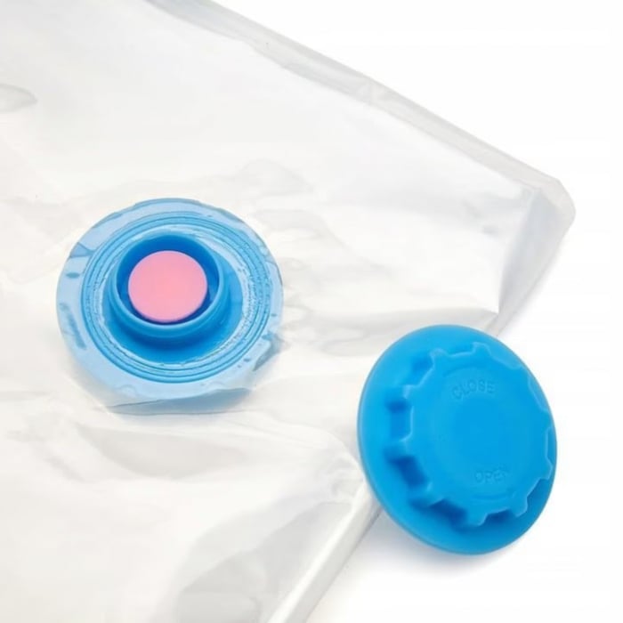 Sac vacuum VarioShop®, pentru haine, pilote, perne, dimensiune 70 x 100 cm, design ergonomic, reutilizabil, impermeabil, Transparent [15]