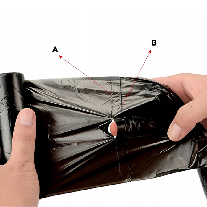 Saci de gunoi VarioShop®, pentru deseuri, moloz si materiale grele, rezistenti la rupere, impermeabili, 120L, 70 x 105 cm, negru [4]