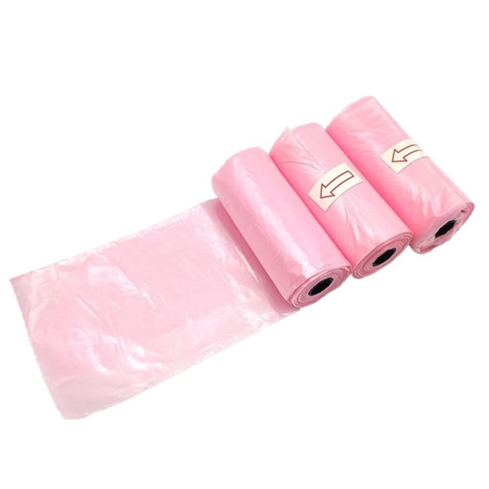 Saci igienici pentru câini VarioShop®, 8 role cu 120 bucăți, pentru plimbări și curățenie, folie rezistentă, 30 x 21 cm, roz [6]