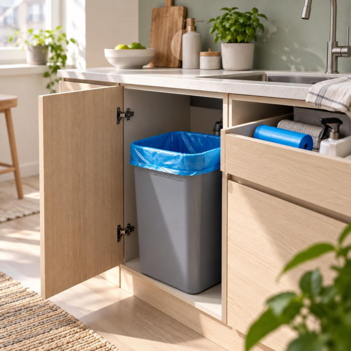 Saci menajeri VarioShop®, 35L, 150 bucati/rola, pentru casa, birou si spatii comerciale, albastru [7]