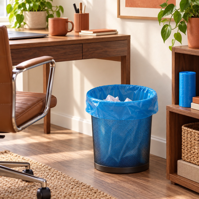 Saci menajeri VarioShop®, 35L, 150 bucati/rola, pentru casa, birou si spatii comerciale, albastru [6]
