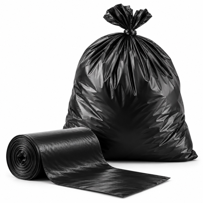 Saci menajeri VarioShop®, pentru curatenie in casa, birou si gradina, impermeabili, capacitate 120L, 7 bucati, 70 x 105 cm, negru [7]