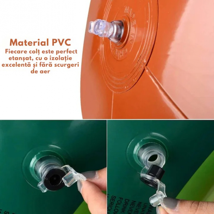 Saltea gonflabila cu minge in forma de avocado VarioShop®, 150 cm de distractie, relaxare si stil tropical pentru plaja, piscina sau vacanta, 150 x 120 x 21 cm, Verde [5]