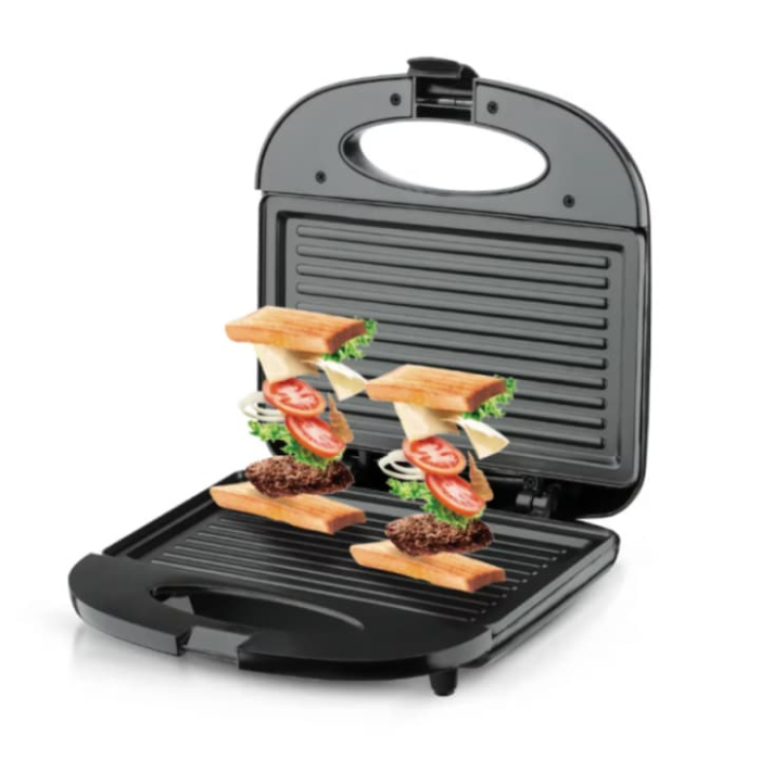 Sandwich Maker Tip Grill 750W VarioShop®, pentru Panini, Sandwich-uri si Tortilla, Placi Antiaderente, Incalzire Rapida si Gatire Uniforma, Design Compact si Elegant [9]
