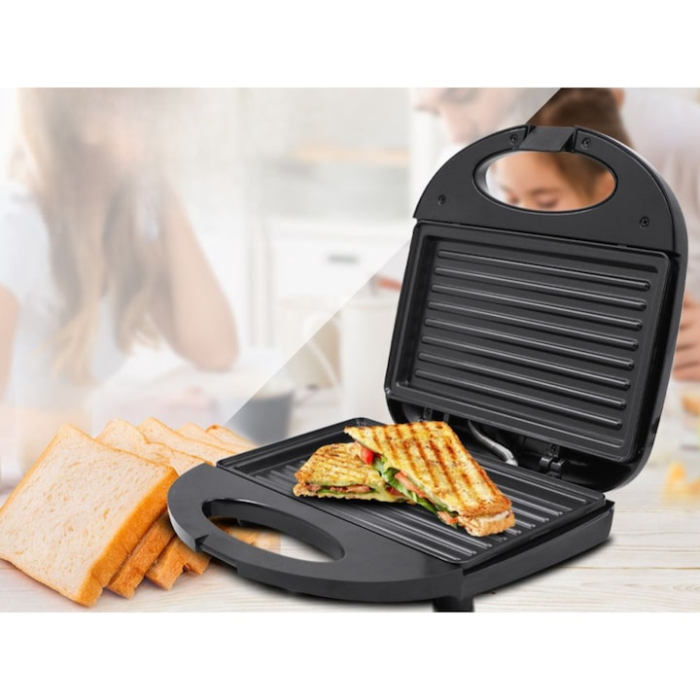 Sandwich Maker Tip Grill 750W VarioShop®, pentru Panini, Sandwich-uri si Tortilla, Placi Antiaderente, Incalzire Rapida si Gatire Uniforma, Design Compact si Elegant [4]