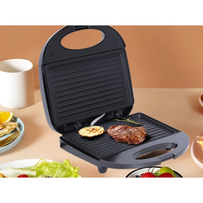Sandwich Maker Tip Grill 750W VarioShop®, pentru Panini, Sandwich-uri si Tortilla, Placi Antiaderente, Incalzire Rapida si Gatire Uniforma, Design Compact si Elegant [6]