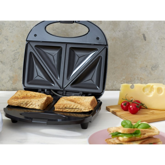 Sandwich Maker VarioShop®, 750W, placi antiaderente, indicator luminos, pregatire simultana, incalzire rapida, design compact si elegant, negru [15]
