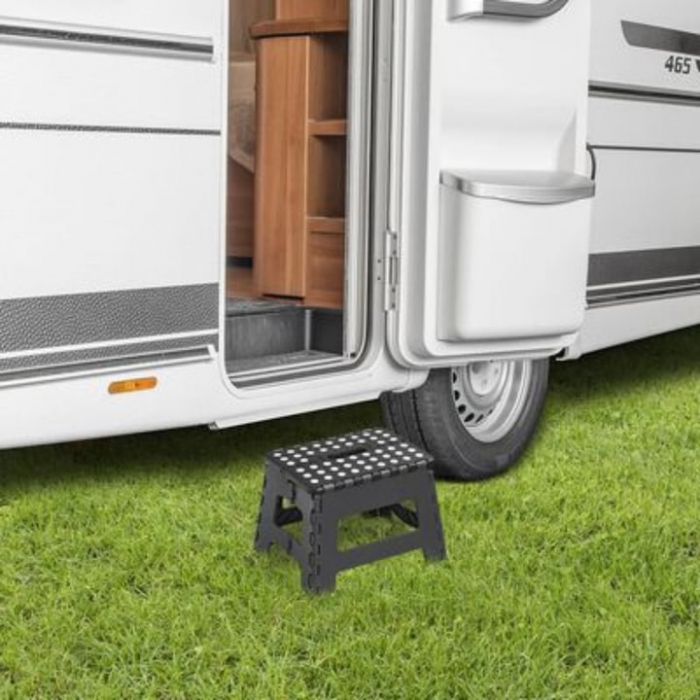 Scaun Pliabil VarioShop®, Tip Taburet cu maner, Pentru Aer Liber, Gradina, Bucatarie, Baie, Camping si Pescuit sau pentru Copii, Inaltime 22 cm, Gri [6]