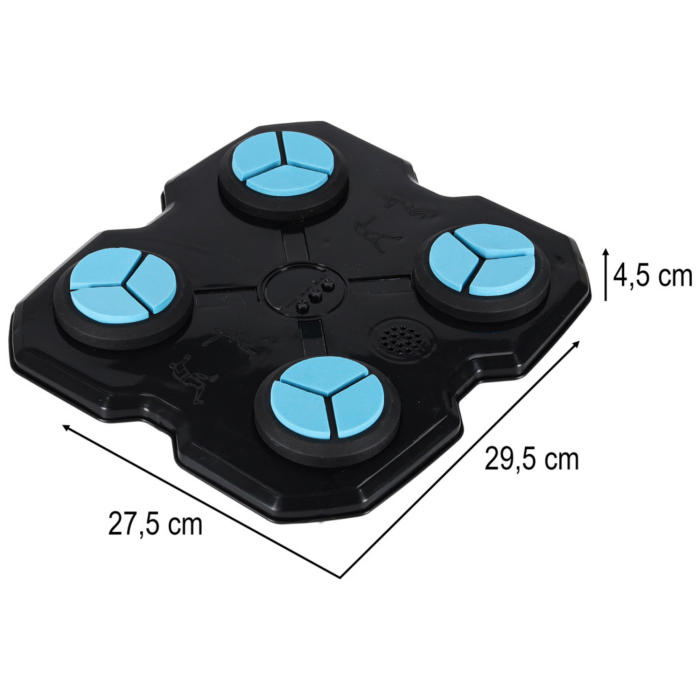 Scut de box interactiv VarioShop cu Bluetooth, LED, USB Type-C, 9 viteze, negru/albastru, 29.5x27.5x4.5cm [3]