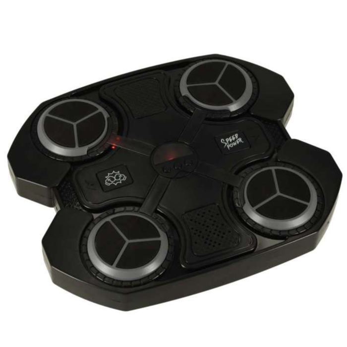 Scut de box interactiv VarioShop®, cu Bluetooth, lumini LED, 4 zone de lovire, 2 manusi incluse, reincarcabil USB, pentru copii 8+, negru [2]