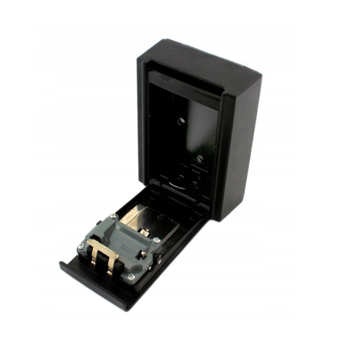 Seif pentru chei VarioShop® cu combinatie 4 cifre, cutie pentru chei si obiecte de valoare, montaj pe perete, capac impermeabil, otel, 11.5 x 4 x 8.5 cm, Negru [3]