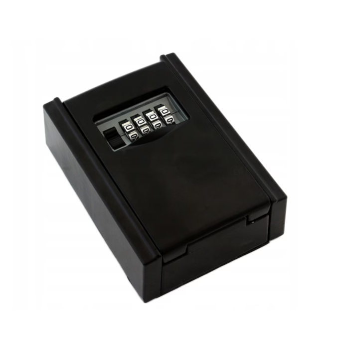 Seif pentru chei VarioShop® cu combinatie 4 cifre, cutie pentru chei si obiecte de valoare, montaj pe perete, capac impermeabil, otel, 11.5 x 4 x 8.5 cm, Negru [4]