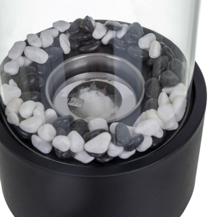 Semineu bio VarioShop®, portabil, fara fum si miros, din fier si sticla securizata, vatra din otel si pietricele incluse, timp ardere 60 minute, ideal pentru sufragerie, dormitor sau terasa [4]