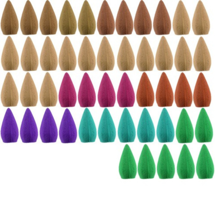 Semineu ceramic aromaterapie VarioShop®, efect cascada fum reflux, 55 betisoare parfumate, decor relaxare, verde grafit, 10x20x12 cm [5]