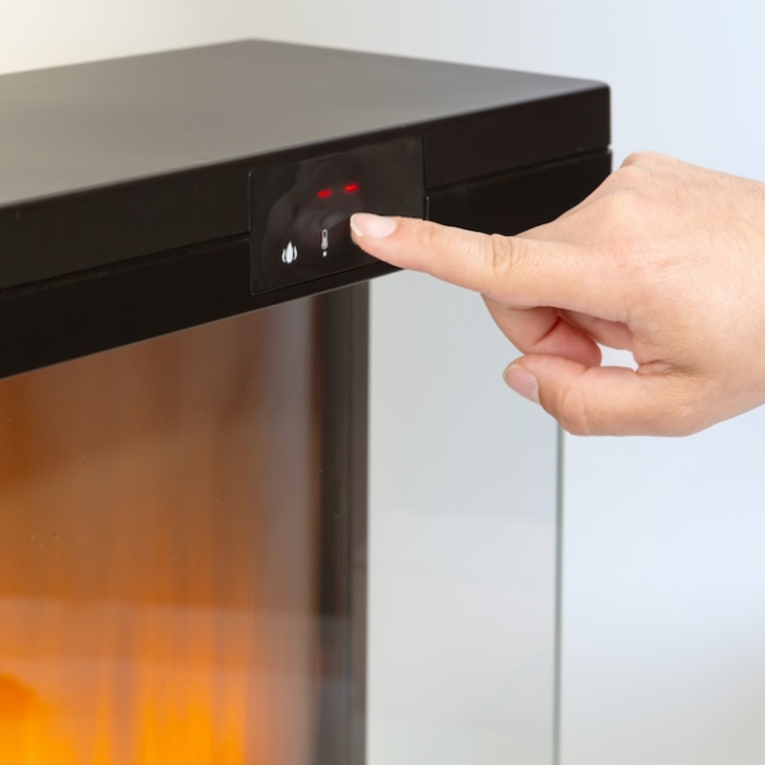 Semineu electric VarioShop®, 3D, 2000W, cu efect de foc realist, telecomanda, panou LED, protectie la supraincalzire, temporizator 12h, negru [2]