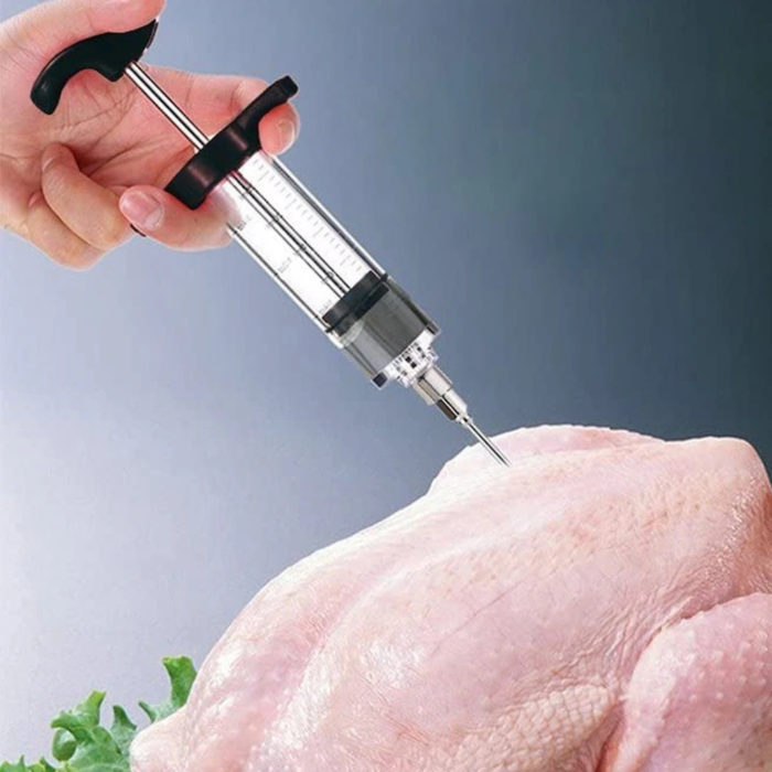 Seringa pentru marinat carne VarioShop®, capacitate 30 ml, ideal pentru orice bucatarie, otel inoxidabil, plastic, 14 cm, Negru [4]