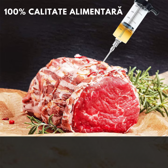 Seringa pentru marinat carne VarioShop®, capacitate 30 ml, ideal pentru orice bucatarie, otel inoxidabil, plastic, 14 cm, Negru [2]