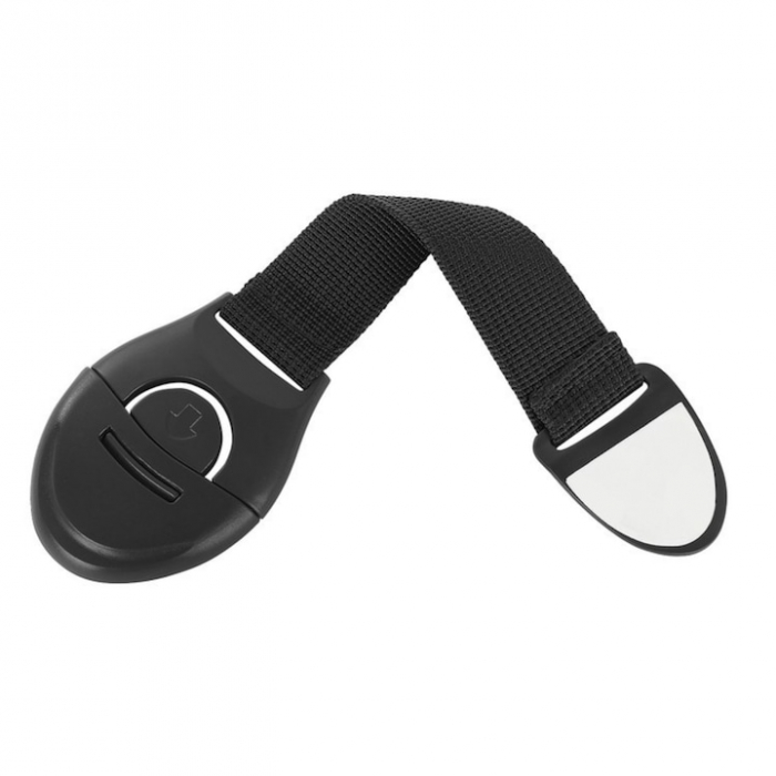 Set 10 bucati sigurante copii VarioShop®, flexibile, textile, protectie pentru blocare sertare, usa cuptor, dulap, ajustabile pe lungime, adeziv puternic, dimensiune 20 cm, Negru [16]