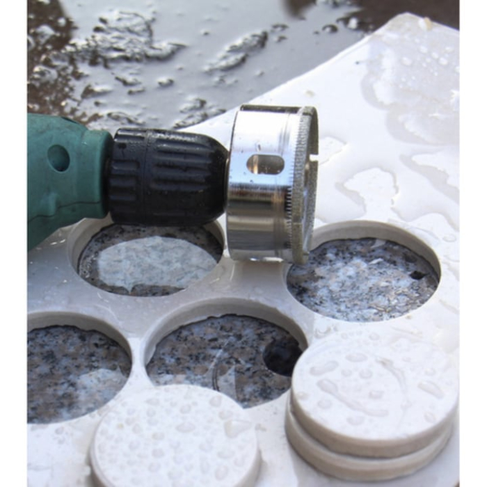 Set 10 carote diamantate profesionale VarioShop, otel, dimensiuni 6x68mm, utilizare uscata si umeda [5]