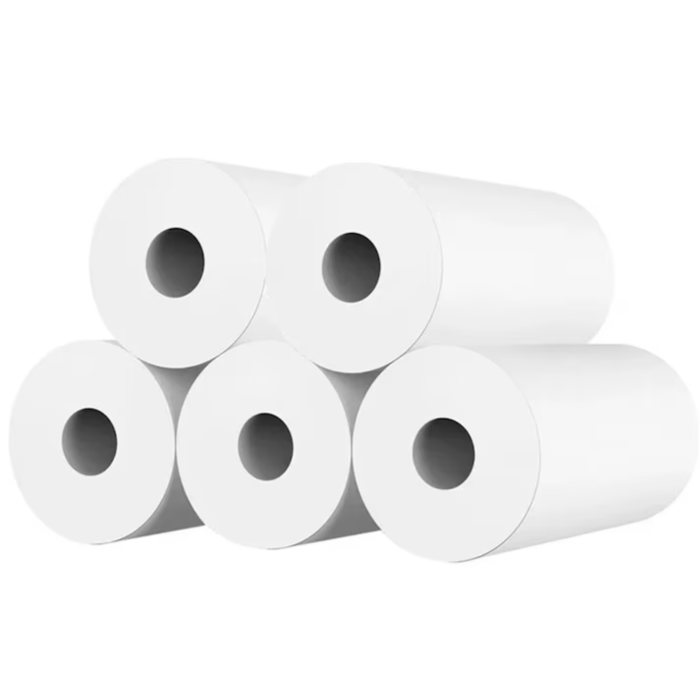 Set 10 role hartie termica alba VarioShop, pentru mini imprimanta portabila, compatibile cu imprimante fara cerneala, 4.5 metri/rola, latime 57 mm [5]