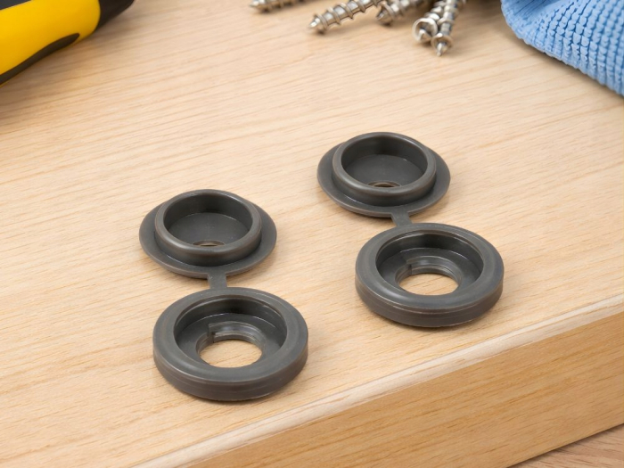 Set 100 capace pentru mascare șuruburi mobilier – culoare gri închis [6]