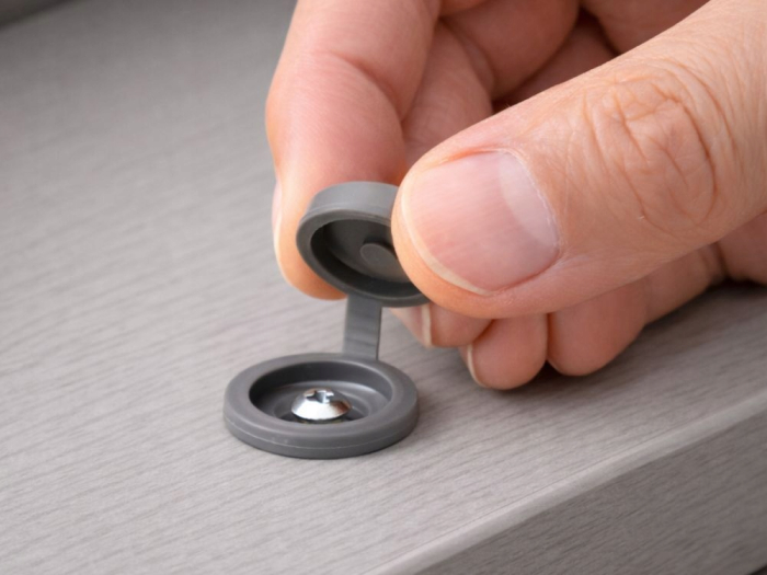 Set 100 capace pentru mascare șuruburi mobilier – culoare gri închis [4]