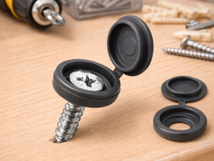 Set 100 capace pentru mascare șuruburi mobilier – culoare gri închis [3]