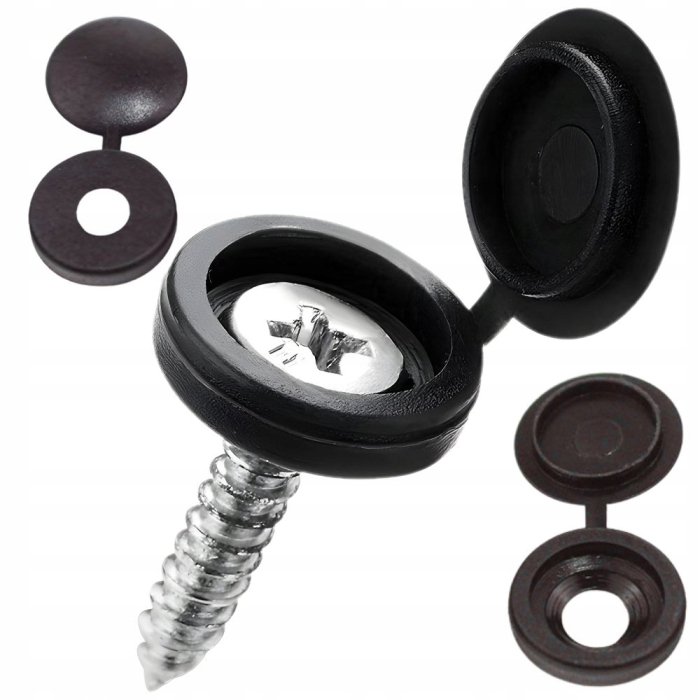 Set 100 capace pentru mascare șuruburi mobilier – culoare gri negru [2]