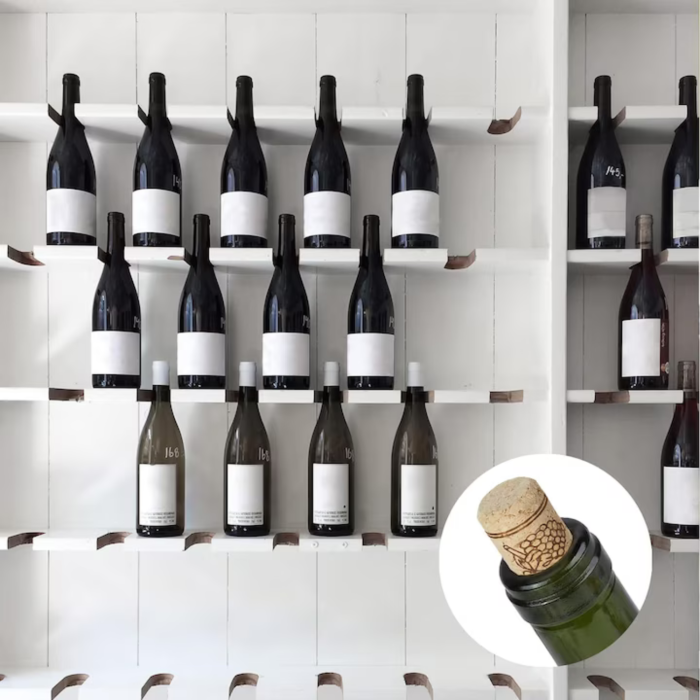 Set 100 dopuri de vin VarioShop®, pentru sigilarea sticlelor, din pluta naturala, forma cilindrica, 2,2 x 3,3 cm [6]