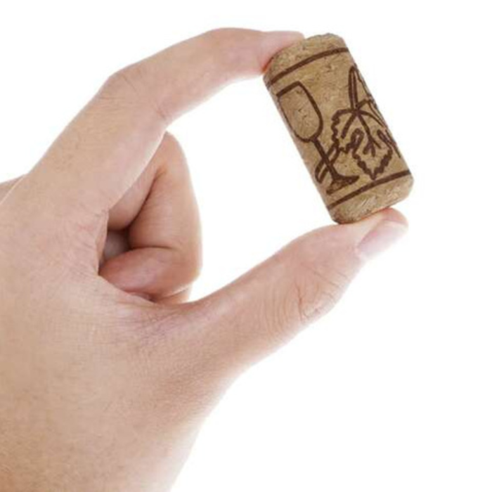 Set 100 dopuri de vin VarioShop®, pentru sigilarea sticlelor, din pluta naturala, forma cilindrica, 2,2 x 3,3 cm [14]