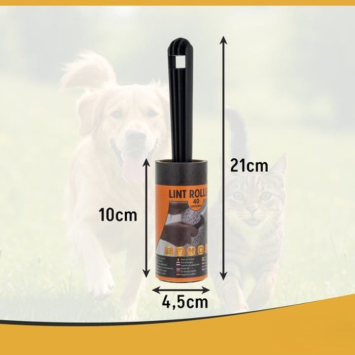 Set 15 role adezive VarioShop®, pentru curatarea parului si blanii de pe haine si tapiterie, maner solid, 40 coli/rola [7]
