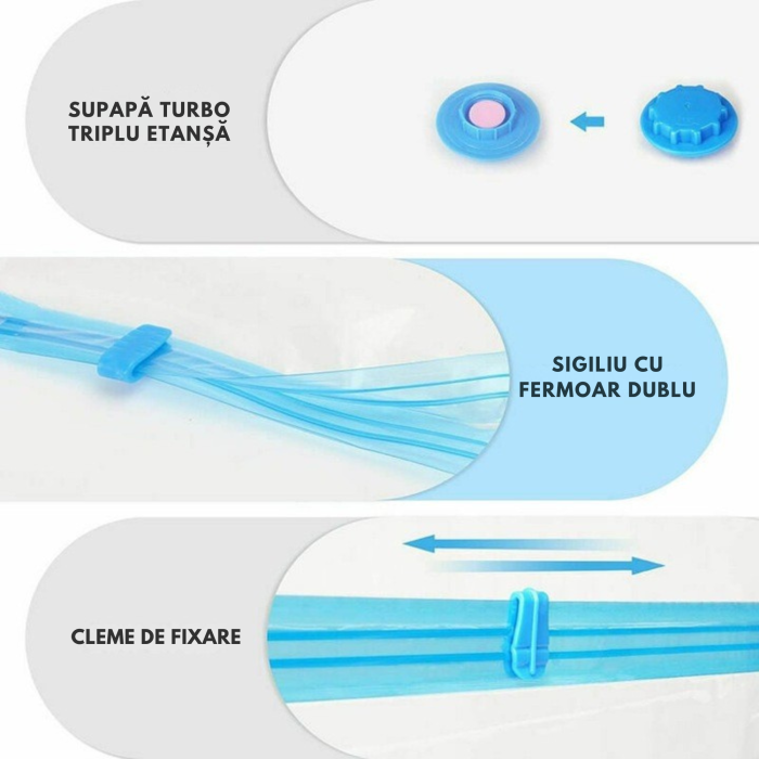 Set 15 saci de vidat VarioShop®, 50x70 cm, 60x80 cm, 70x100 cm, Alb [6]