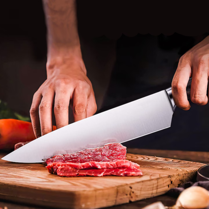 Set 16 cutite de bucatarie VarioShop®, bloc suport, otel inoxidabil, cutit de paine, cutite pentru carne si legume, foarfeca, ascutitor, maner ergonomic, rezistenta ridicata, argintiu [5]