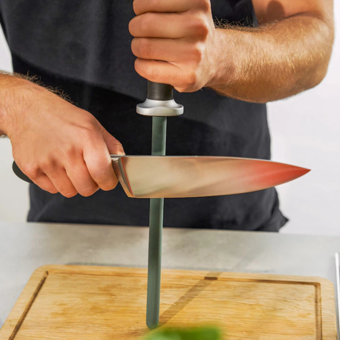 Set 16 cutite de bucatarie VarioShop®, bloc suport, otel inoxidabil, cutit de paine, cutite pentru carne si legume, foarfeca, ascutitor, maner ergonomic, rezistenta ridicata, argintiu [14]