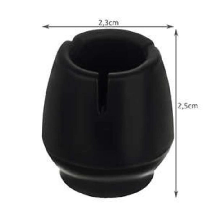 Set 16 protectii pentru picioare scaun VarioShop®, din silicon si fetru, protectie podea, diametru 12-16 mm, impermeabile si antizgariere, Negru [6]