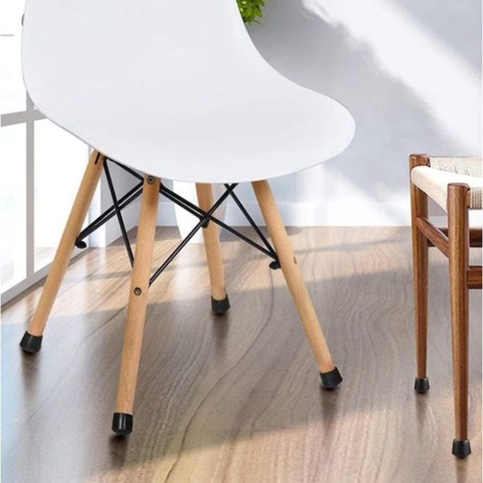 Set 16 protectii pentru picioare scaun VarioShop®, din silicon si fetru, protectie podea, diametru 12-16 mm, impermeabile si antizgariere, Negru [2]