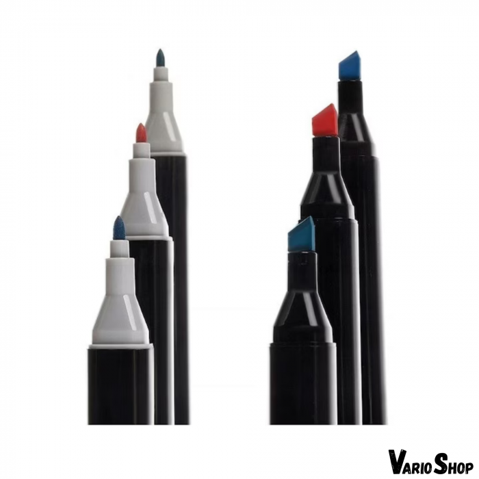 Set 48 markere duble VarioShop®, Carioci profesionale, Cu cerneala pe baza de alcool, 2 varfuri rezistente, Multicolore [20]