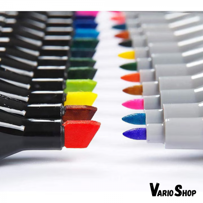 Set 48 markere duble VarioShop®, Carioci profesionale, Cu cerneala pe baza de alcool, 2 varfuri rezistente, Multicolore [32]