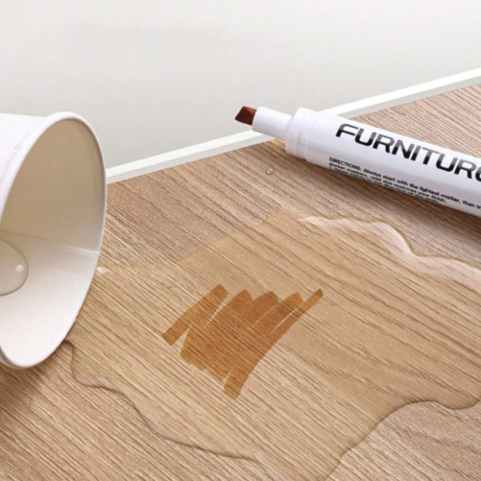 Set 17 Piese Reparare Mobila VarioShop®, Kit universal de Reparatii Rapide, 8 Markere, 8 Creioane, 1 Ascutitoare, Rezistenta la Abraziune si Spalare, Multicolor [7]