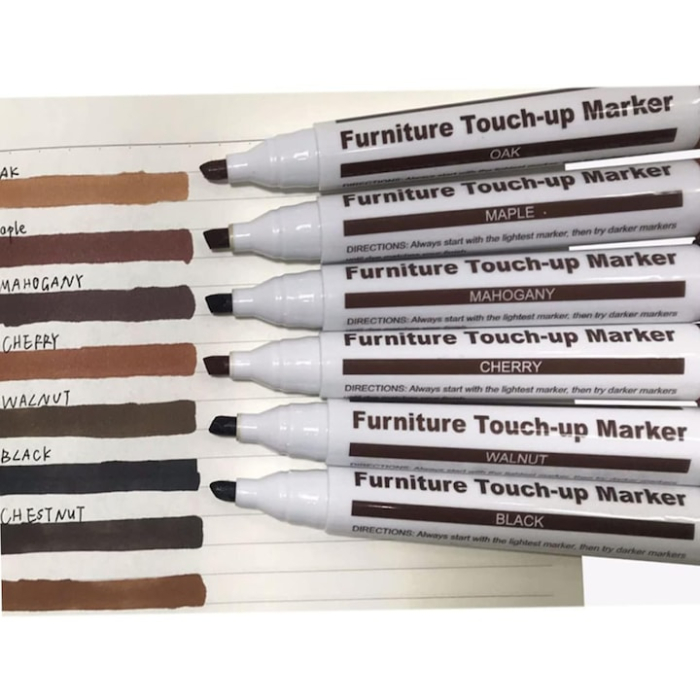 Set 17 Piese Reparare Mobila VarioShop®, Kit universal de Reparatii Rapide, 8 Markere, 8 Creioane, 1 Ascutitoare, Rezistenta la Abraziune si Spalare, Multicolor [6]