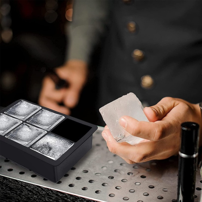 Set 2 forme din silicon reutilizabil cu capace etanse VarioShop®, bile perfect rotunde si cuburi XXL de gheata 48 mm, include palnie de umplere, ideal pentru bauturi racoritoare, cocktailuri si whisky [6]