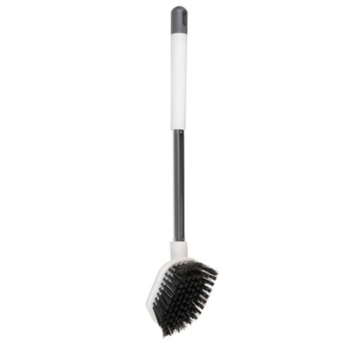 Set 2 Perii din Silicon pentru Toaleta VarioShop®, Suport Perii, pentru Cada, Chiuveta, Utilizare Universala, Cap Flexibil, Aspect Estetic, Alb [17]