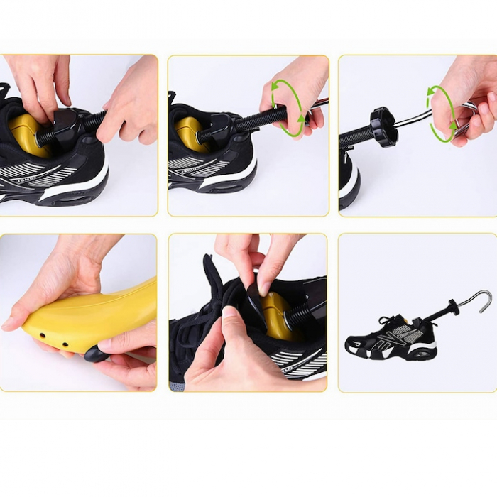 Calapod Reglabil VarioShop® - Marimea 30-36, Pentru Largit si Alungit Pantofi, Universal/Pentru Toate Tipurile de Pantofi si Incaltaminte, Unisex, Calitate Premium, Material Plastic + Cupru Metalic, G [9]