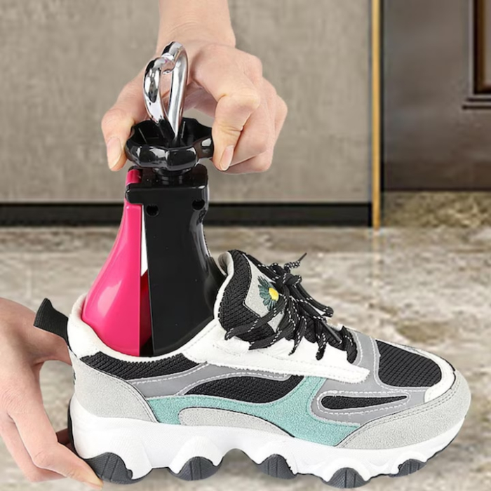 1 Calapod Reglabil VarioShop®, 4 Directii San/Calapod, Intretinere si Protectie Pantofi, Adidasi si Ghete, Dimensiuni Ajustabile 41–47, Material Durabil Roz/Negru [14]
