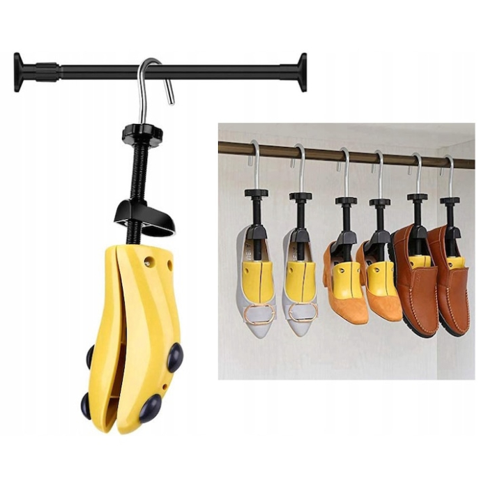 Set 2 Sanuri/Calapoade Reglabile VarioShop® - Marimea 35-42, Pentru Largit si Alungit Pantofi, Universal/Pentru Toate Tipurile de Pantofi si Incaltaminte, Unisex, Calitate Premium, Material Plastic +  [2]