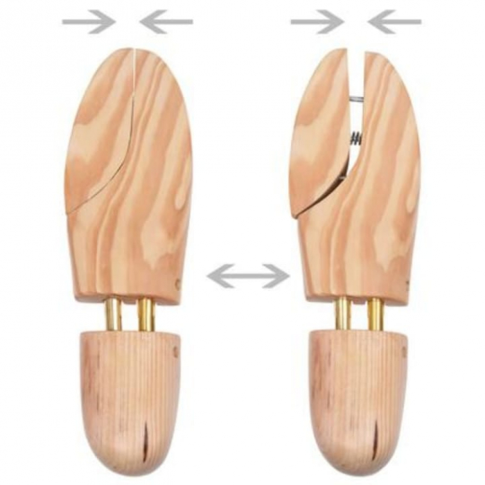 Set 2 Sanuri/Calapoade Reglabile VarioShop®, Marimea 39 - 40, Pentru Largit si Alungit Pantofi, Universal/Pentru Toate Tipurile de Pantofi si Incaltaminte, Unisex, Calitate Premium, Lemn de Pin [4]