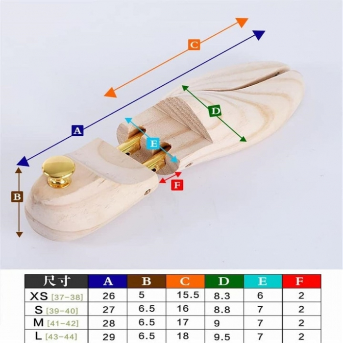 Set 2 Sanuri/Calapoade Reglabile VarioShop®, Marimea 39 - 40, Pentru Largit si Alungit Pantofi, Universal/Pentru Toate Tipurile de Pantofi si Incaltaminte, Unisex, Calitate Premium, Lemn de Pin [3]